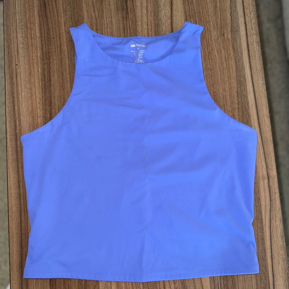 Colorfulkoala Women’s Purple High-Neck Workout Tank